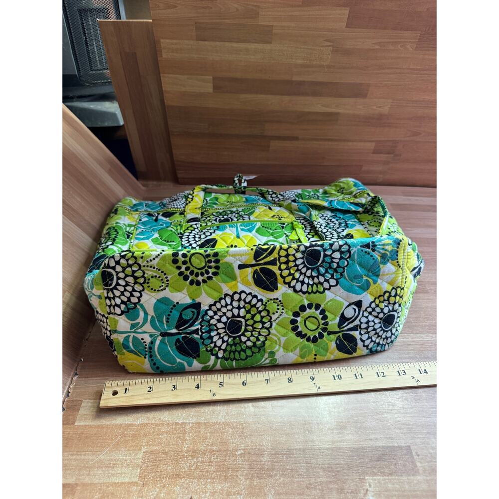 Vera Bradley Laptop Travel Tote in the "Limes Up" pattern. - Picture 7 of 13